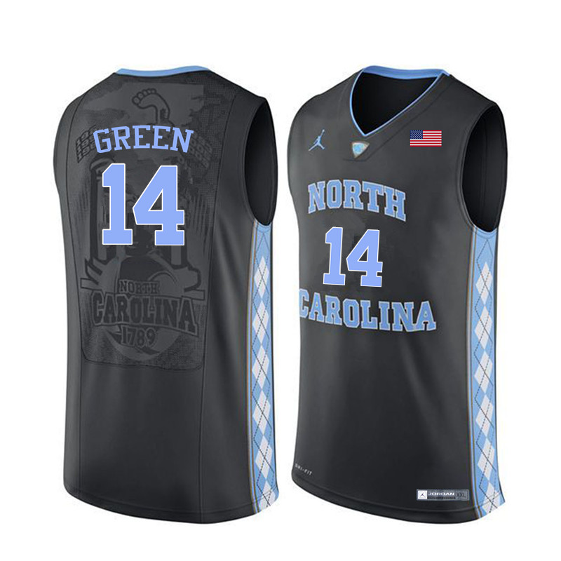 Men North Carolina Tar Heels #14 Danny Green College Basketball Jerseys Sale-Black